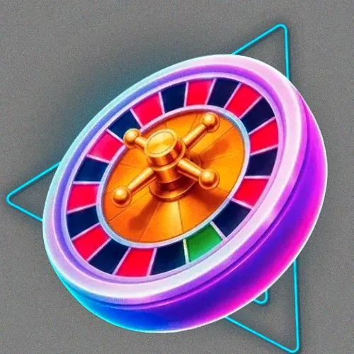 Neon roulette wheel