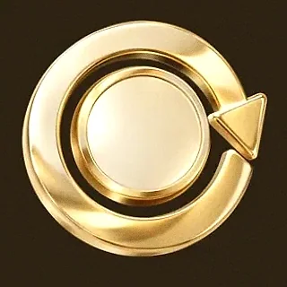Gold circular arrow — Simsinos