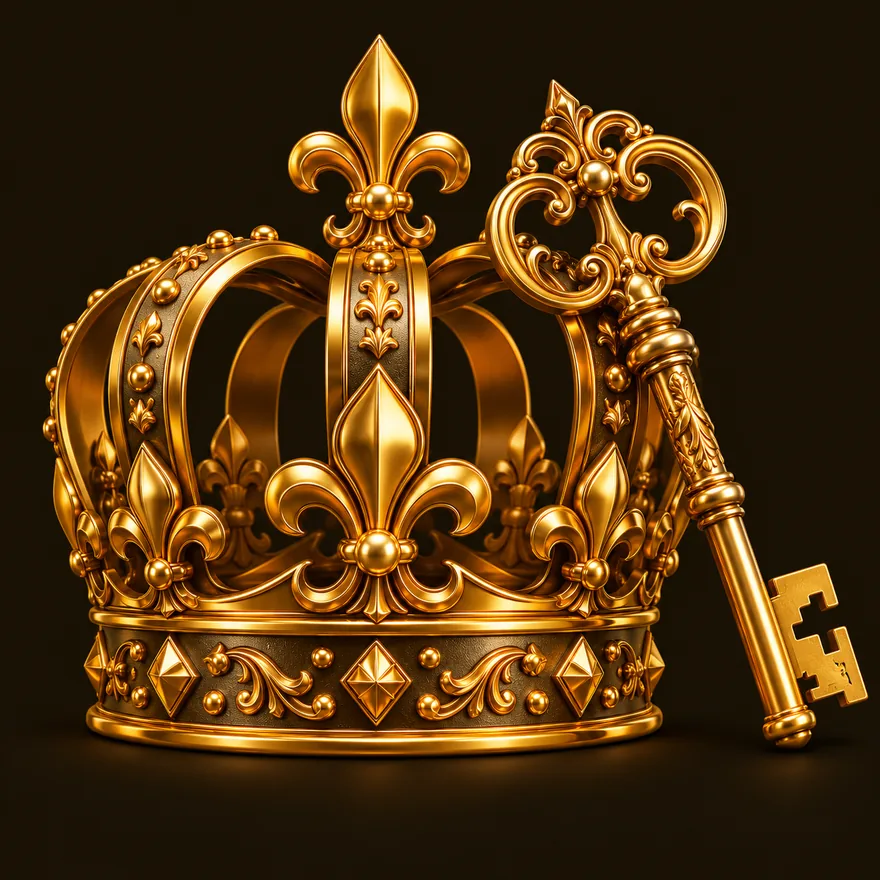 Royal crown and key — Simsinos
