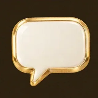 Gold speech bubble — Simsinos