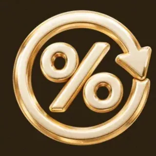Gold percent symbol — Simsinos