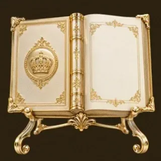 Ornate open book — Simsinos