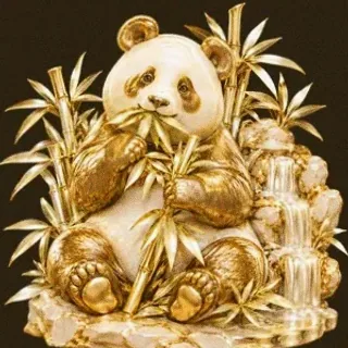 Panda eating bamboo — Simsinos